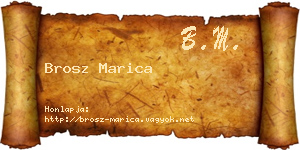 Brosz Marica névjegykártya